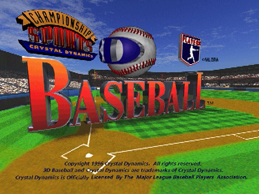 3D Baseball title screen for Sega Saturn